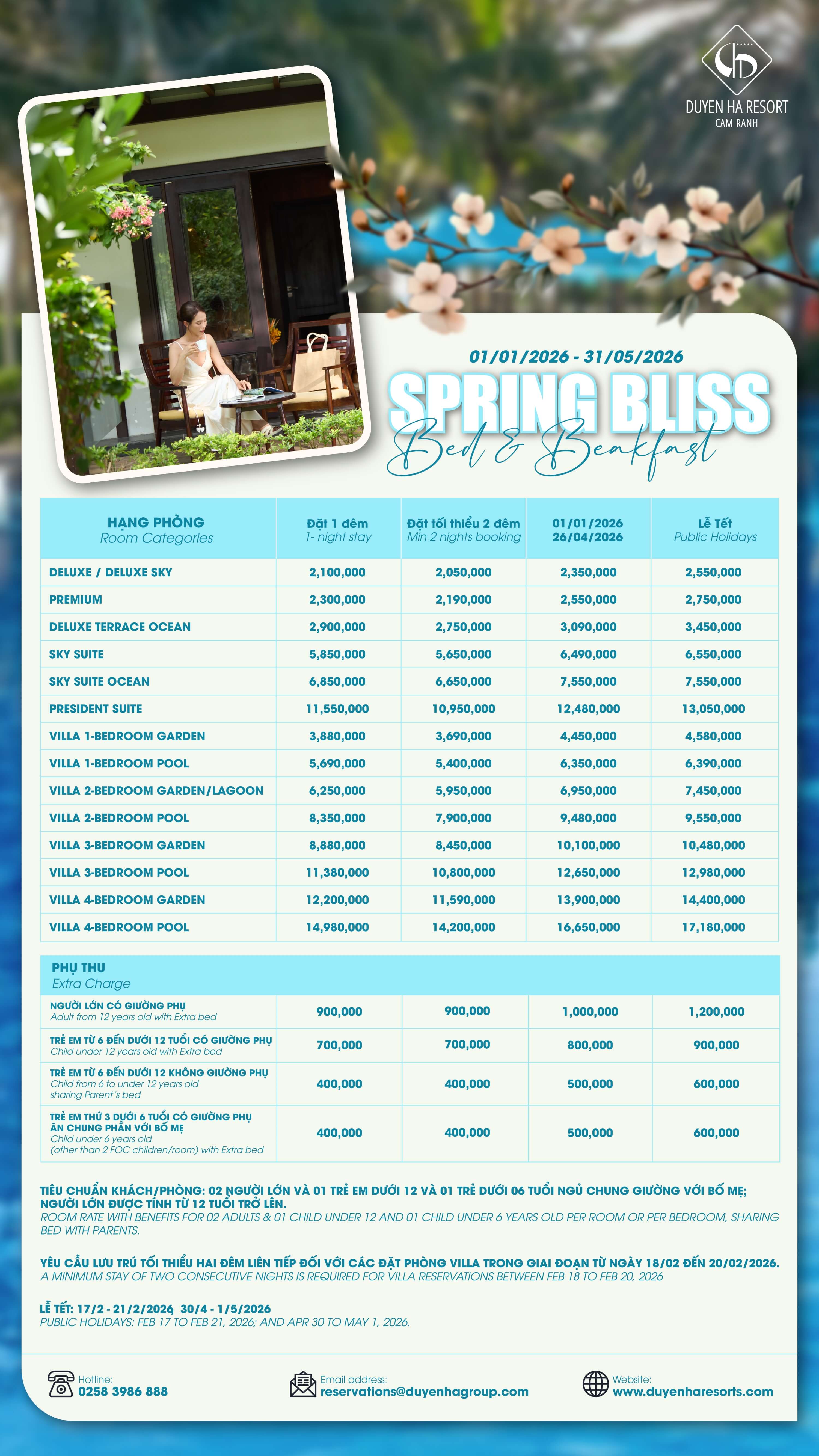 Spring Bliss 2026 - Bed & Breakfast Package